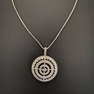 Pavé Medallion Pendant Necklace